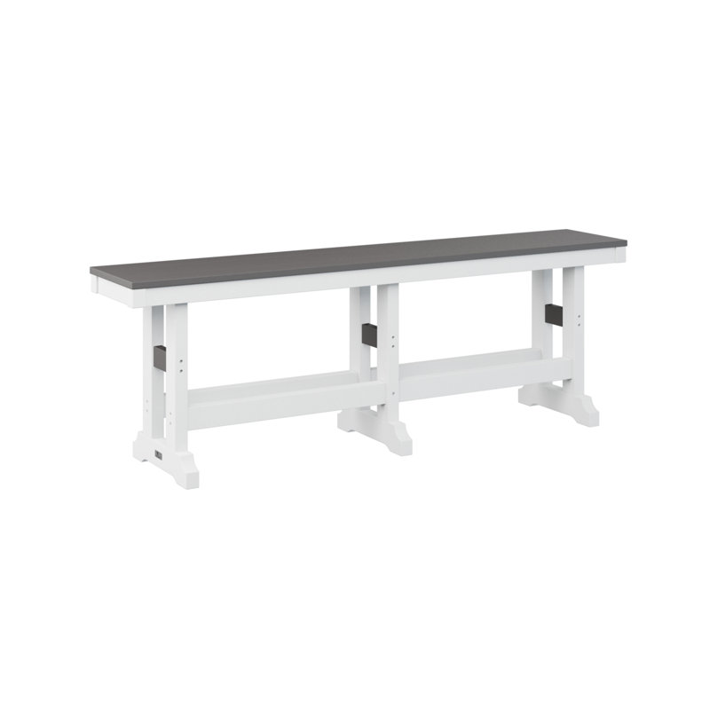 Banc de 66 po Berlin Classic Garden, Gris fumée / blanc, H 18 po x l 66 po x P 12,5 po