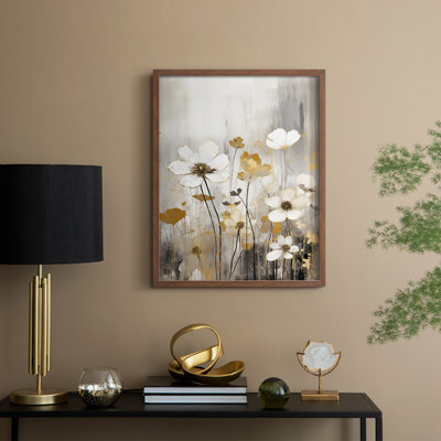 FLORAL Series CDxx - Impression encadrée de qualité supérieure - Prêt à accrocher - Aucun clou requis
