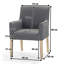 Rockefeller 44cm H Polyester Blend Upholstered Armchair in Grey-14227966