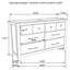 Henry 6-Drawer Bedroom Dresser Cabinet Vineyard Oak
