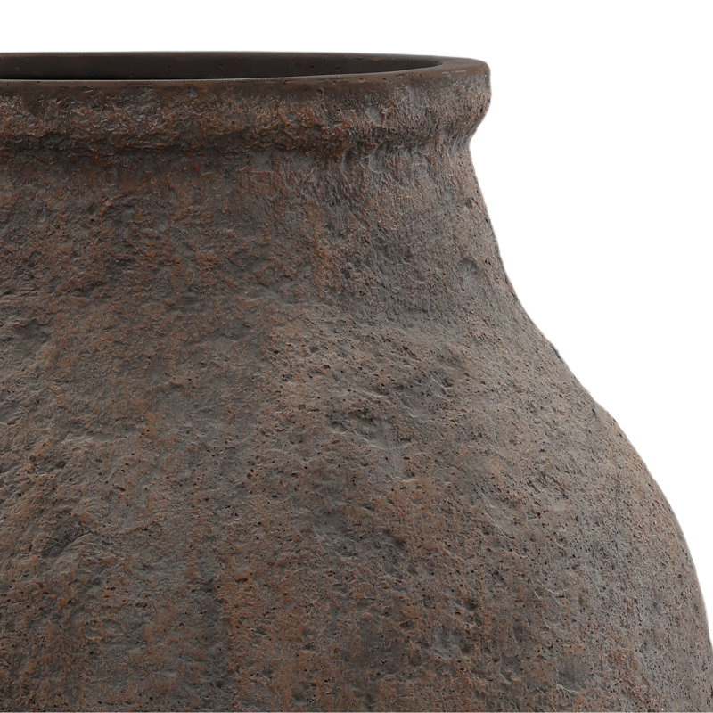Lleyton Planter Beige Large, 37.5" H x 27.5" W x 27.5" D, Brown