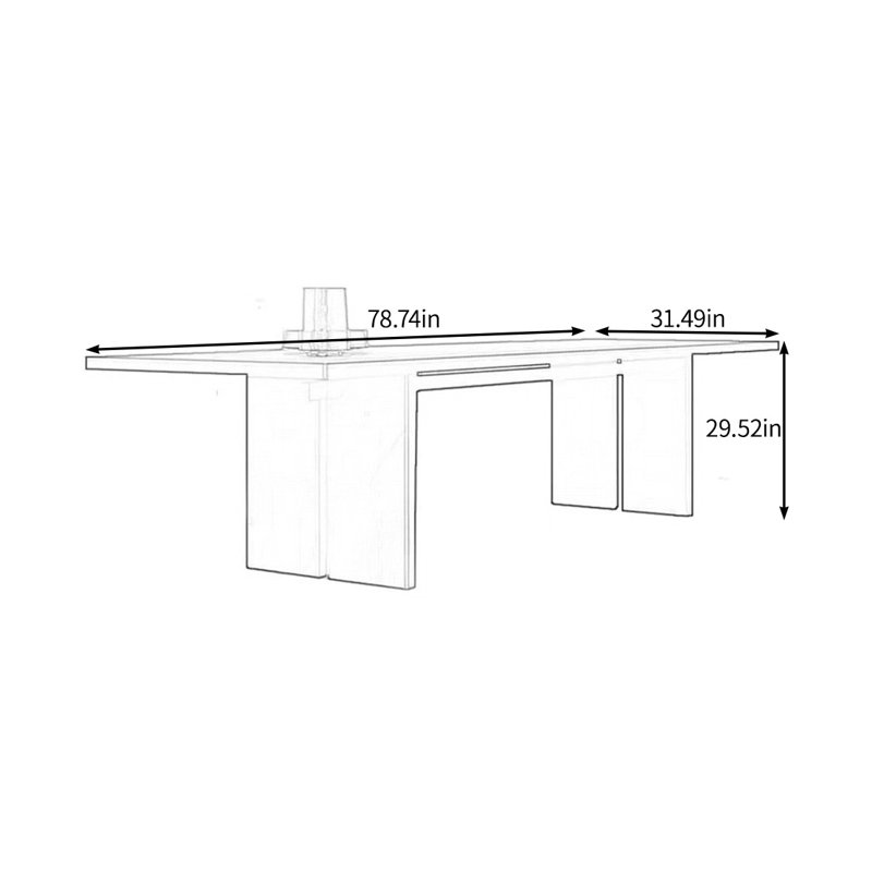 Casula, H 29,52 po x L 78,74 po x l 31,49 po