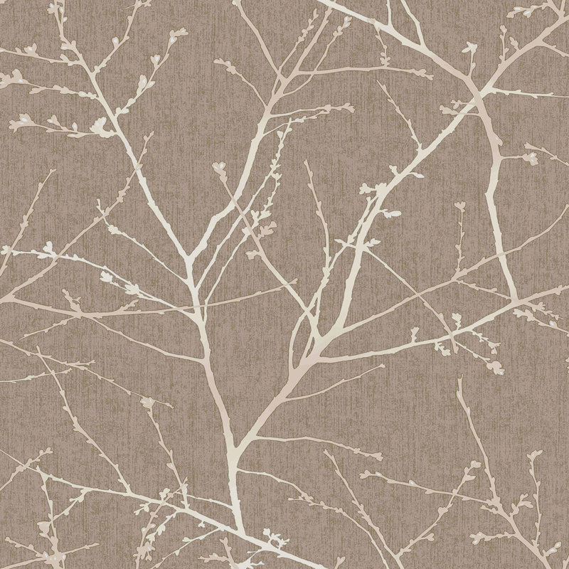 Innocence Floral Wallpaper Roll, Mushroom