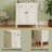 31" Vintage Bathroom Vanity With Sink, Rustic Bathroom Cabinet With Soft Close Doors And Adjustable Shelf, Curved Profile Design, Rubber Wood Legs, White-722503565