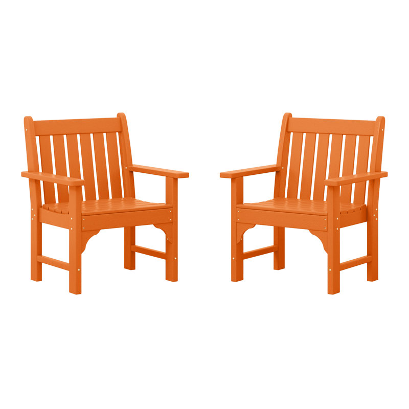 Poly Garden Arm Chair (Set Of 2), Orange