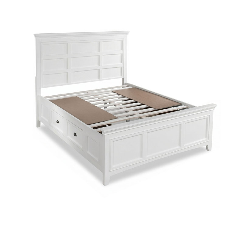 Ensemble de chambre à coucher Genesha, Blanc, Grand, 3 Pcs: Bed, 2 Nightstands
