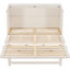 Grand lit blanc brossé avec ports et tiroirs efficaces. Faites de l'espace pour le confort. Capacité de 450 livres. Assemblage requis. Matelas non inclus. Économisez efficacement.-1938360430-1938360431
