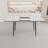 63" MDF Square Marble Pattern Stretchable Dining Table, Modern Industrial Kitchen And Dining Table, Equipped With Tapered Metal Legs