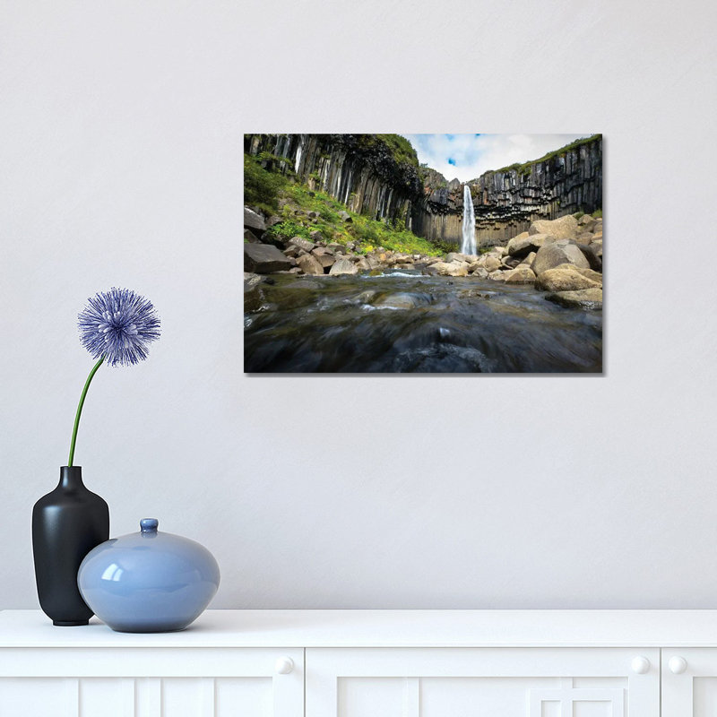 Waterfall, Iceland 1 Piece Wrapped Canvas Wall Art, 30.48 cm H x 45.72 cm W