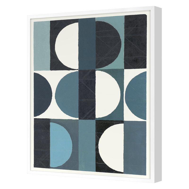 Blue Moons Print by Andy Burgess, 36" H x 28" W x 1.25" D, White Framed