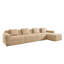 Canapé modulaire moderne en L à 4 places avec sièges profonds, coussins décoratifs et repose-pieds mobile pour un confort et une polyvalence ultimes-585739834