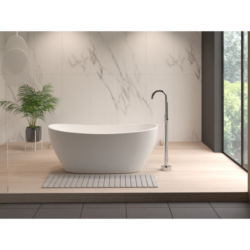 Tapis de bain Diatomite Stone, Gris, Très grand L 58 po x l 21 po