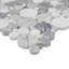 Kinetic Fog White Small Circles Marble Polished Mosaic Tile