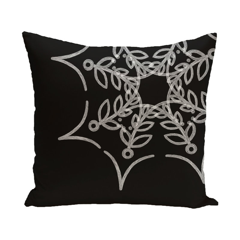 Square Outdoor Pillow, Black, 18" H x 18" W
