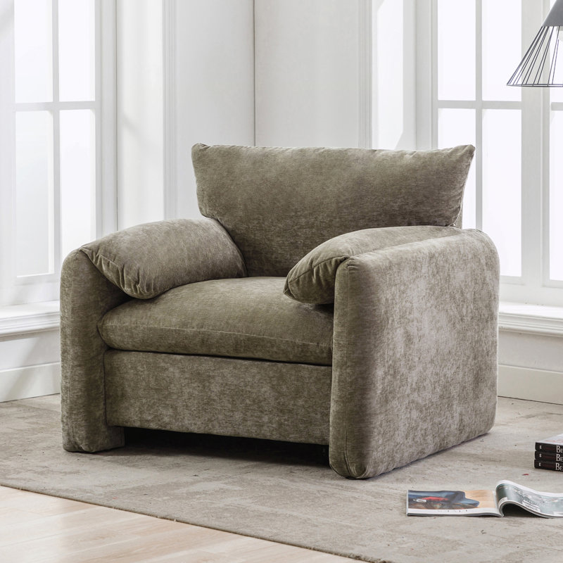 Fauteuil d'appoint simple surdimensionné, Green