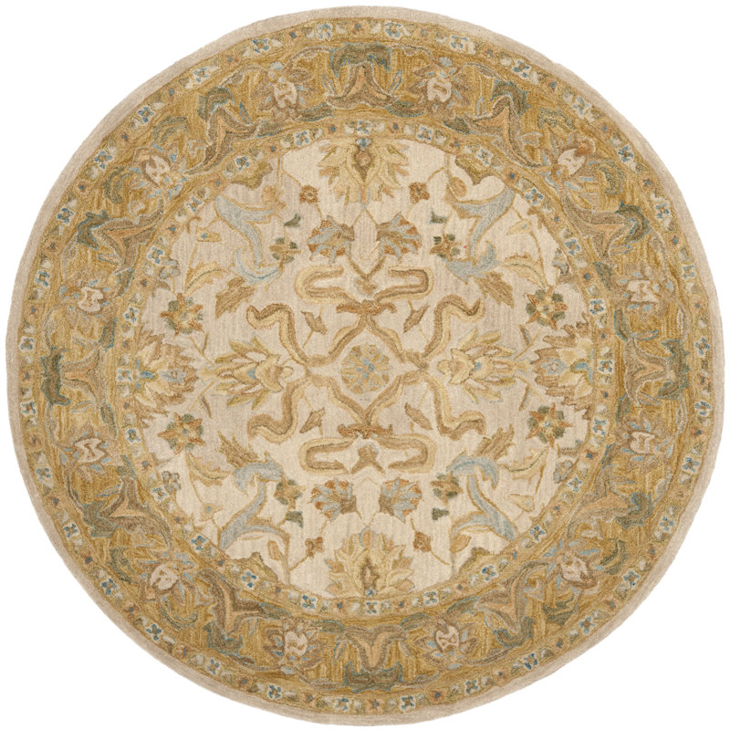 Tingley Hand Tufted Wool Pile Oriental Rug, Round 6'