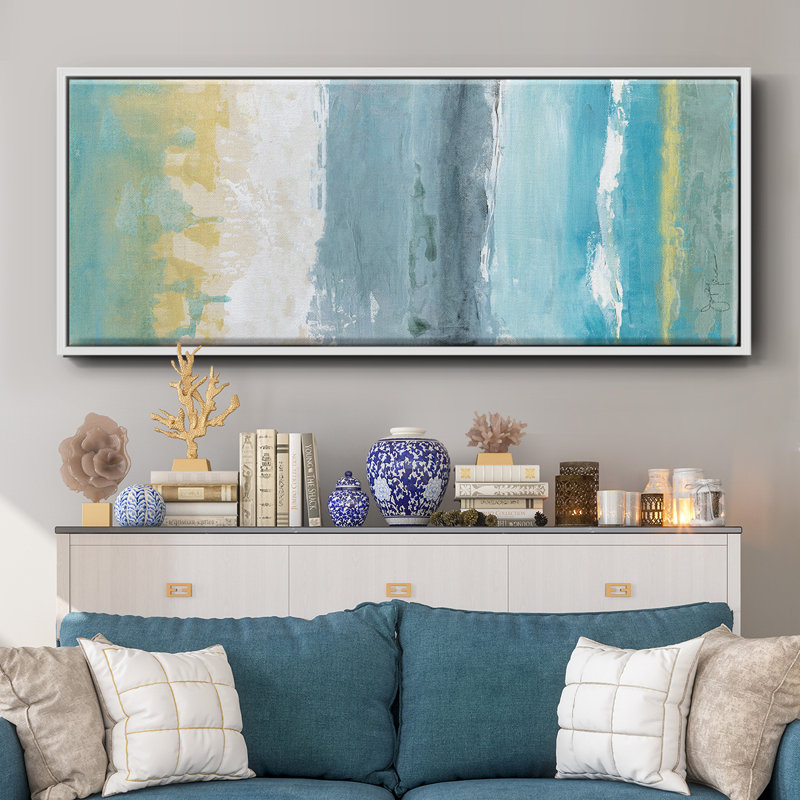 Beach Walk I- Framed Canvas