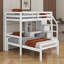 Lit mezzanine simple avec lit autonome, escalier de rangement, bureau, tablettes et tiroirs-1232146330