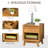 Corrigan Studio® Modern Bedside Table Nightstand, Living Room End Table, Side Table With Drawer And Shelf, Walnut Brown