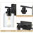 4-Light Bathroom Light Fixtures, Matte Black Modern Vanity Lights With Clear Glass Shades, Bathroom Wall Lamp For Mirror Living Room Cabinet Bedroom Porch-861884227-861884094-861884232