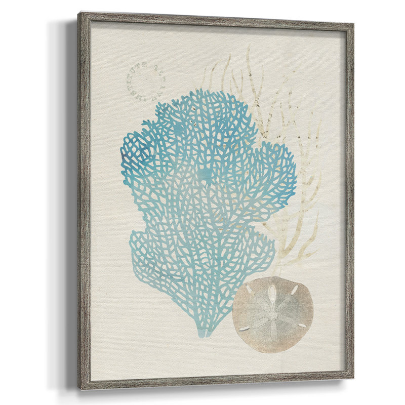 «Quiet Coral I», reproduction encadrée - bois massif 49669, H 21 po x l 17 po