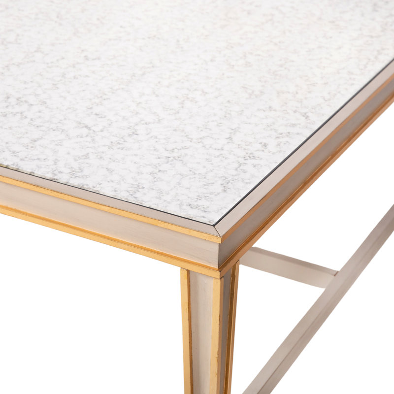 Lilly 4 Legs Square Coffee Table, Antique Gray, 18.5" H x 42.25" L x 42.25" W