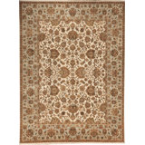 Oriental Area Rug in Cream/Light Blue