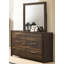 Commode double 6 tiroirs l 58 po avec miroir
