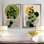 «Bohemian Minimalist Geometric Plant - Modern», 2 impressions sur toile