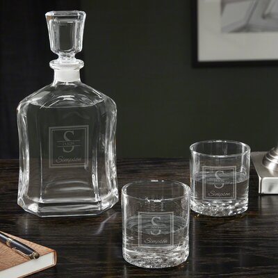 Shahan Personalized Vodka 3 Piece Whiskey Decanter Set -  Charlton Home®, 1B092B66DFAC49788AAC2DE8897447DD