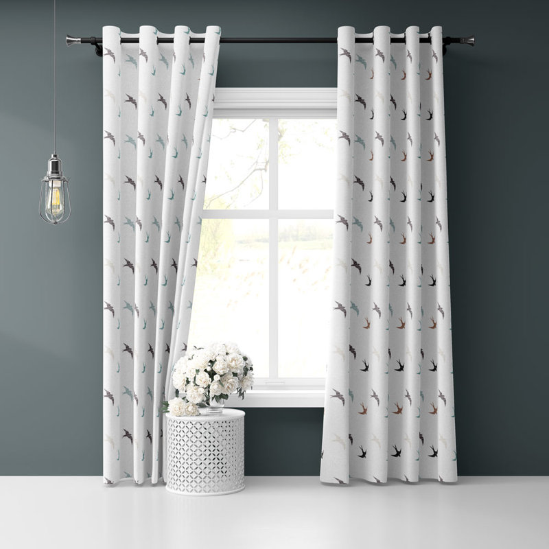 Paire de rideaux semi-transparents avec œillets, l 52" x L 84"