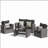 4-Piece Wicker Patio Conversation Set With Glass Table And Cushions-1201469550-1201469537