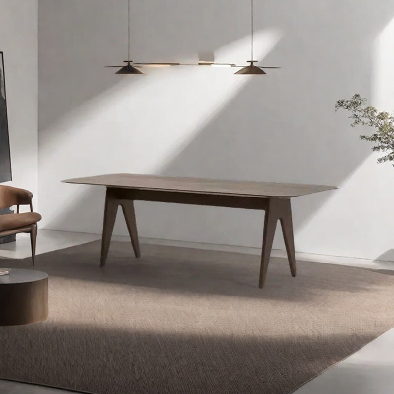 Table de salle à manger en bois de frêne massif, H 29,53 po x L 70,87 po x l 31,5 po