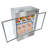 Commercial Refrigerator, 32.2 in Width Reach In Upright Refrigeration Double Glass Door, 43.2 Cu.ft Auto-Defrost Stainless Steel Refrigerator with 8 Adjustable Shelves, 32 to 50℉ Temp Range