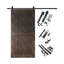 Porte de grange à rayures verticales non assemblée et fini 26 po x 80 po Homacer Ebony-123048924