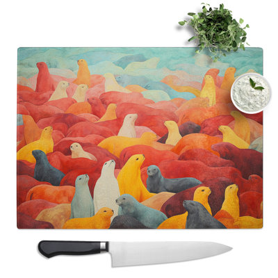 Seal Colour Field  Glass Chopping Board