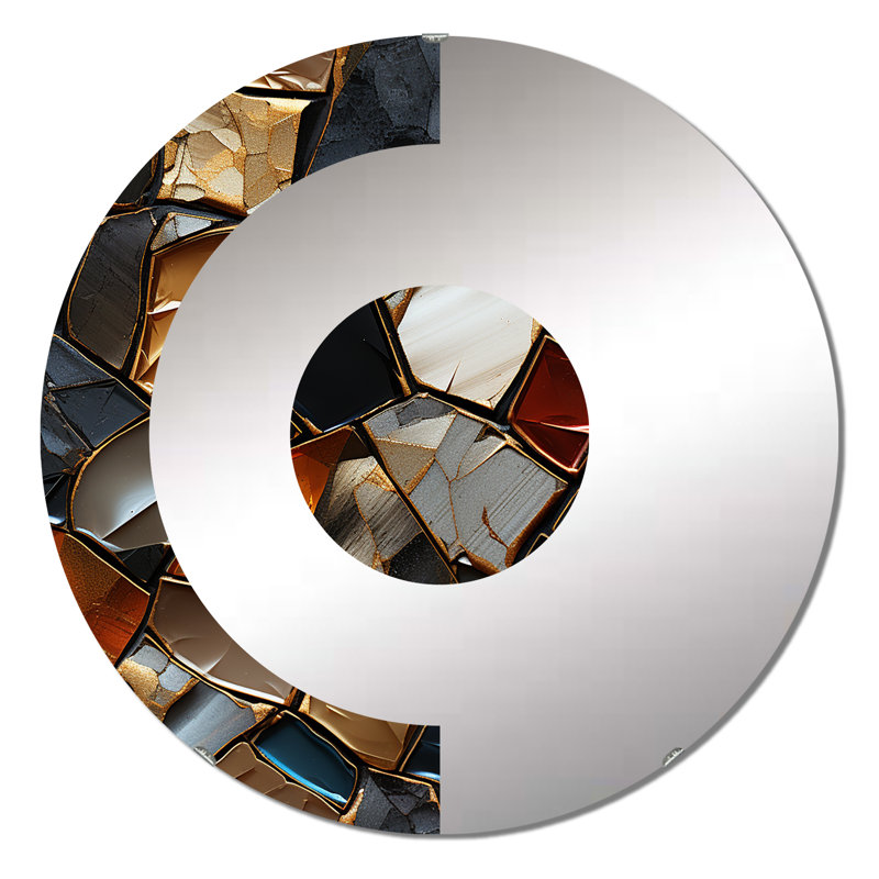 Denev - Miroir mural demi-cercle, 31,4 po x 31,4 po