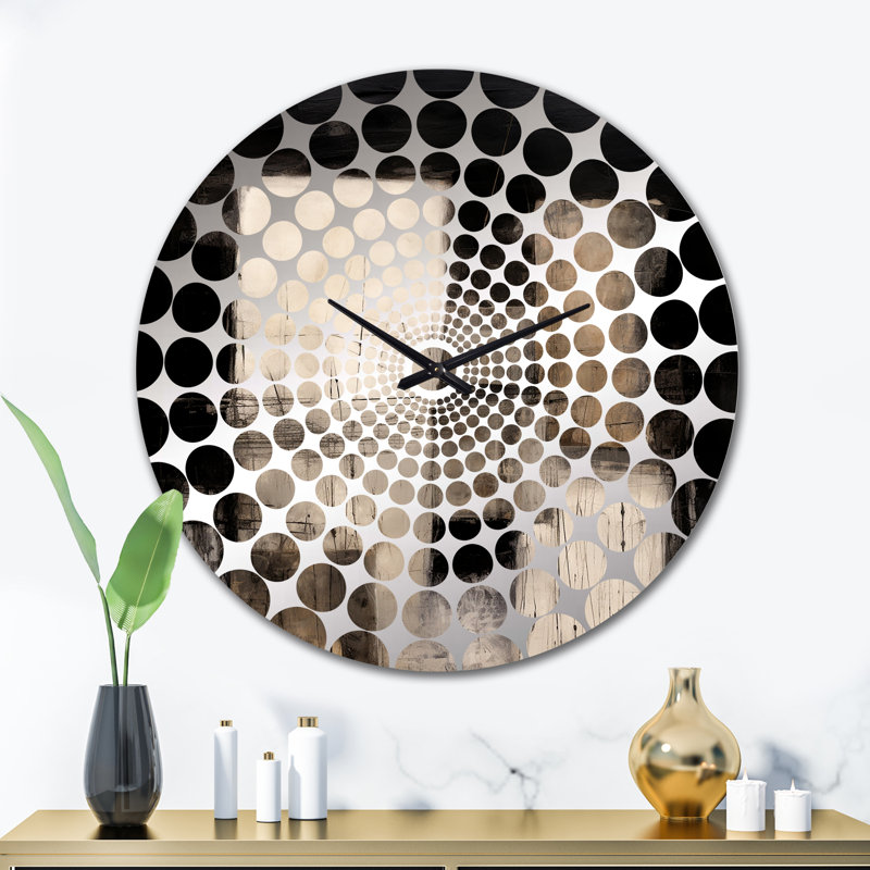 Bassa - Horloge murale abstraite Mid-Century, Grand