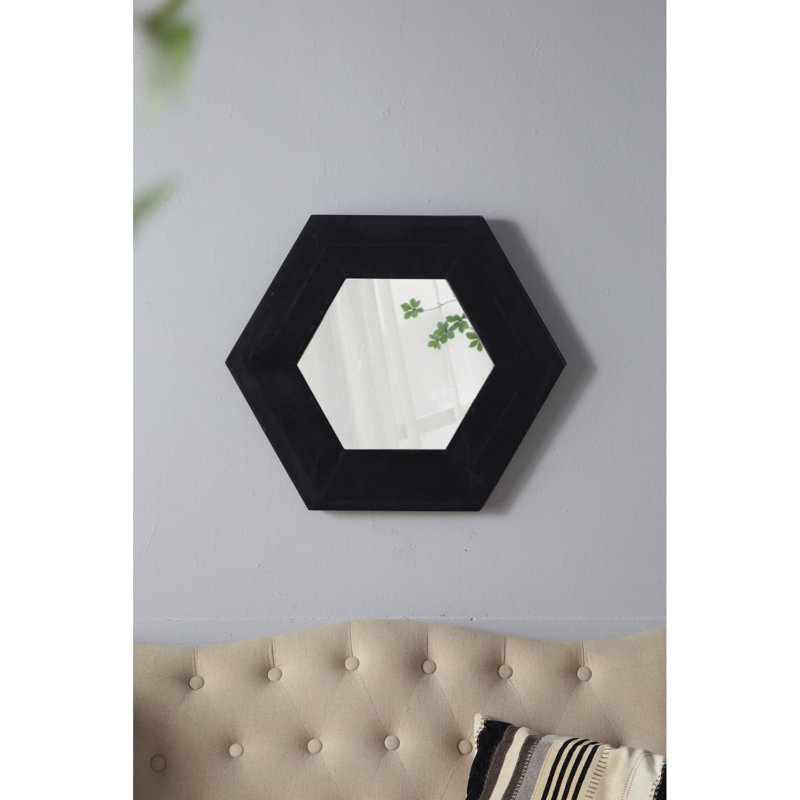 Miroir Hexagon, Noir
