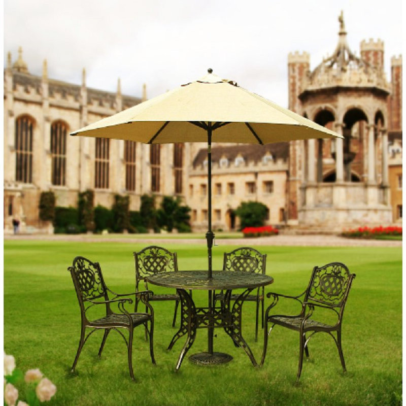 Base de parasol ronde Poarch, Marron foncé
