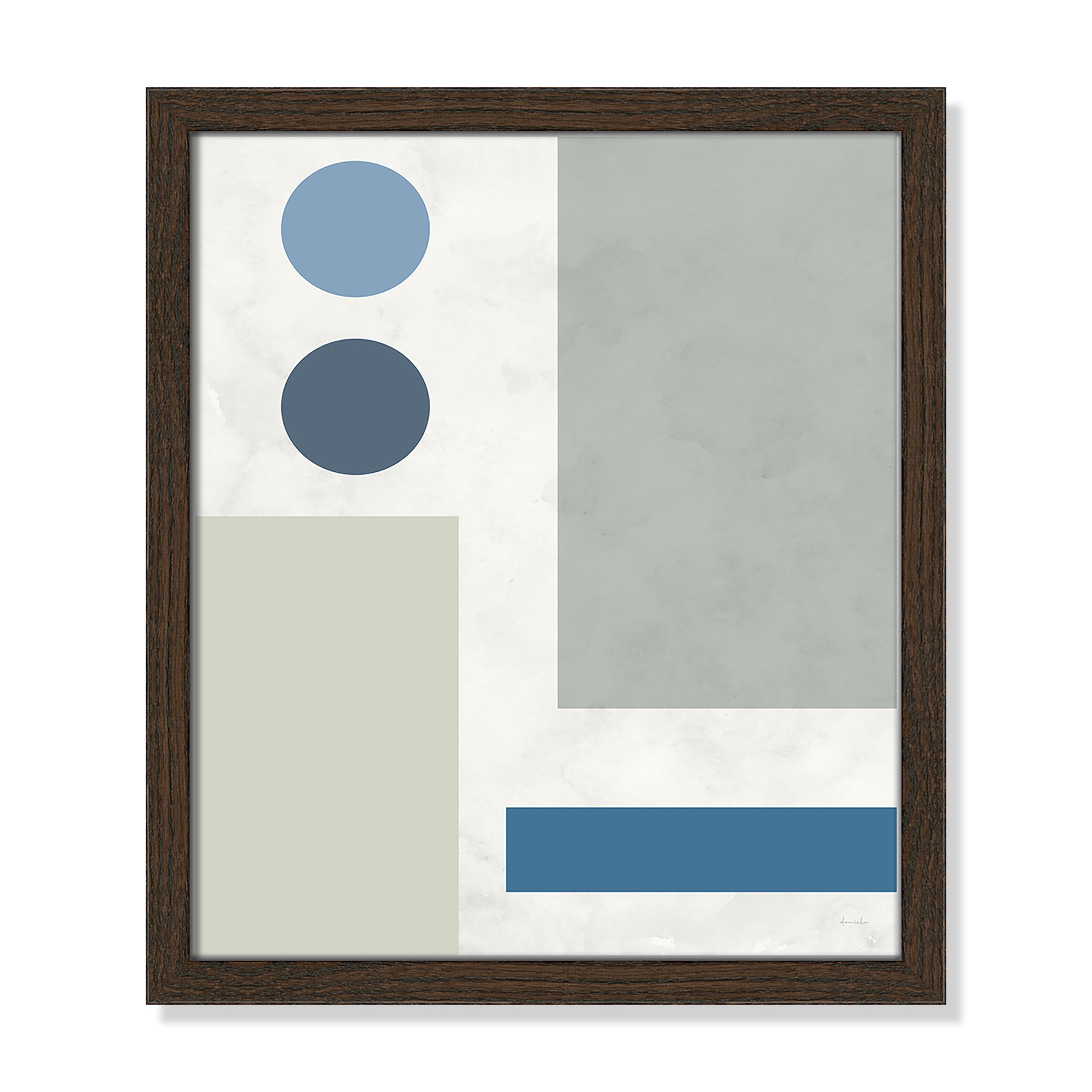 Stars Align I by Daniela Santiago - Full Bleed Frame Print on Paper, Walnut Framed, 13" W x 15" H 