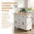 56.5" Kitchen Island with Drop Leaf & Power Outlet | Rolling Kitchen Cart on Wheels with 4 Doors, 5 Deep Drawers & Adjustable Shelves | Embossed Vertical Stripe Farmhouse Design with USB/Type-C Ports