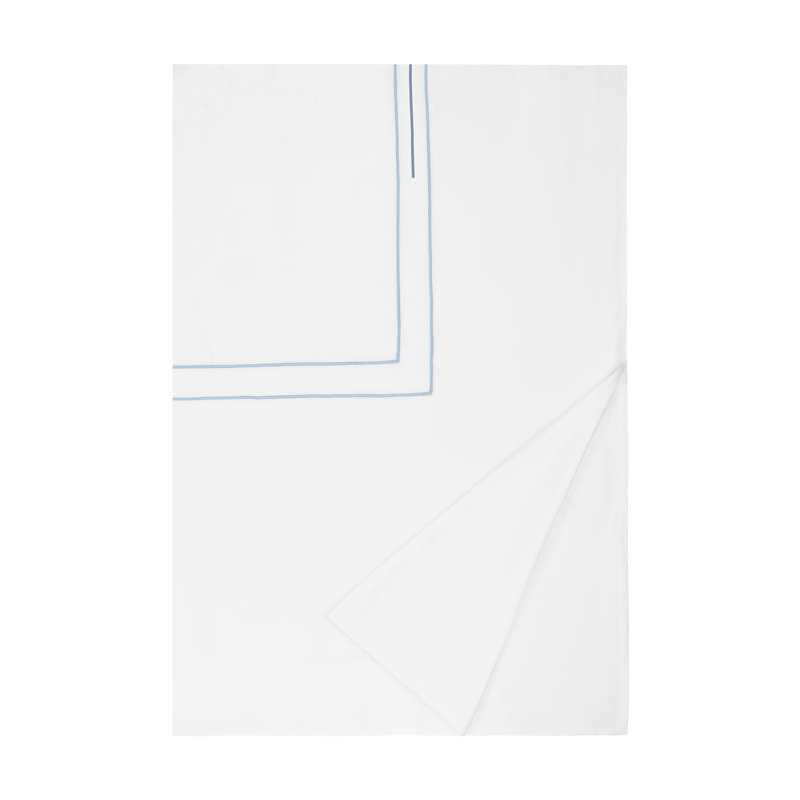 Corso Duvet Cover, White/Sion/Stone Blue, California King Duvet Cover