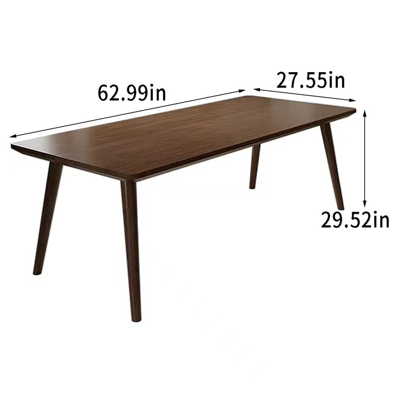 Table de salle à manger Nordic, L 27,55 po x L 62,99 po