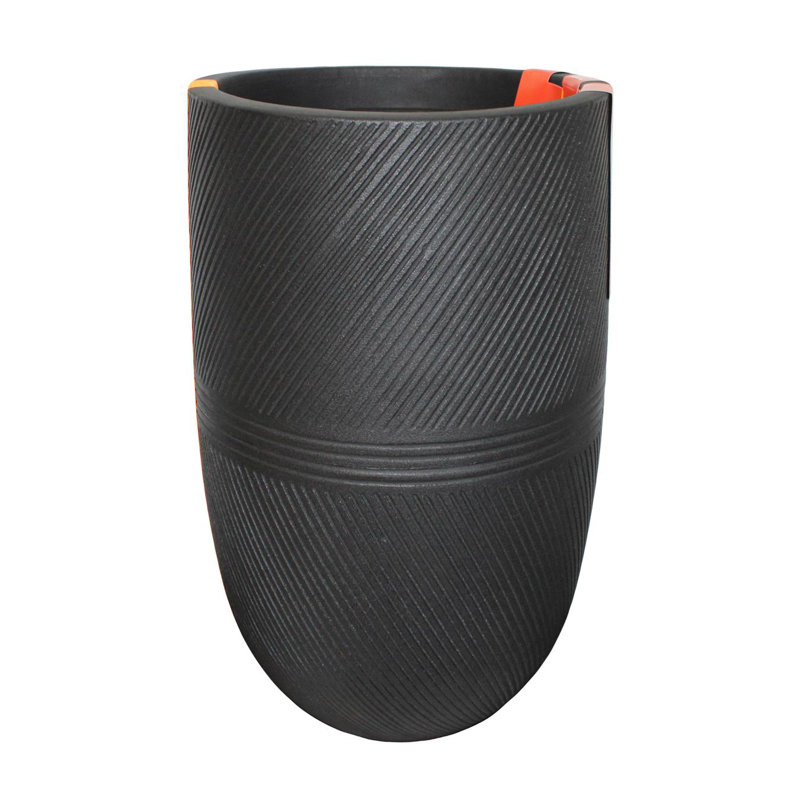 Pot à fleurs Floridis Argos Cachepot, H 22,44 po x l 13,8 po x P 13,8 po, Noir