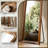 Oversized Vintage Full Length Mirror 28"X69" Arched Standing Floor Mirror Wall Mirror With PU Frame-1490791065-1490791067