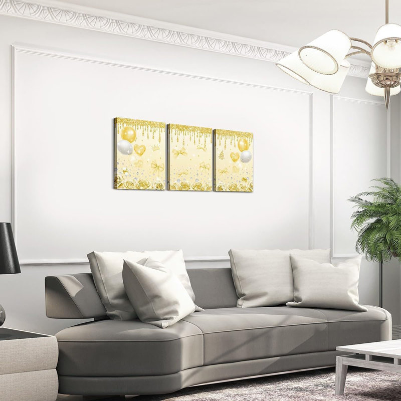 3 Piece Wrapped Canvas Wall Art