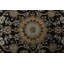 Tapis de couloir oriental noir Indo-nain 3x8