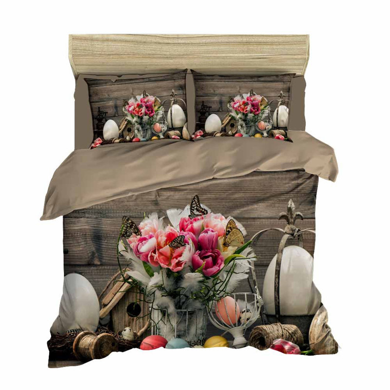 Quinessa Polyester Floral Duvet Cover Set with Pillowcases