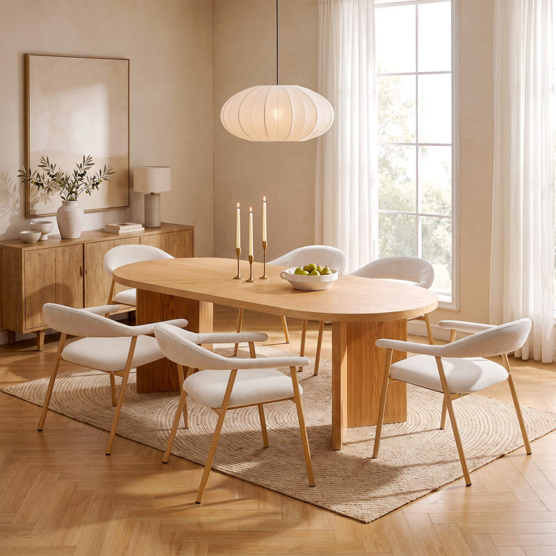 Cotswold 49 H Upholstered Dining Chair, Beige, 4